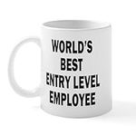 CafePress World's Best Entry Level Employee Mug 11 oz (325 ml) Ceramic Coffee Mug