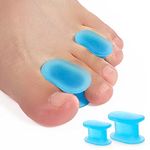Sumifun 16 Packs Gel Toe Separator, Bunion Corrector and Bunion Relief, Toe Spacers for Overlapping Toe, Toe Separators Hammer Toe Straightener for Overlapping Toes(12 Small + 4 Large Size Blue)