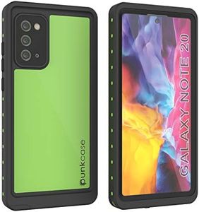 Punkcase Note 20 Waterproof Case [StudStar Series] [Slim Fit] [IP68 Certified] [Shockproof] [Dirtproof] [Snowproof] Armor Cover for Samsung Galaxy Note20 (6.7") (2020) [Green]