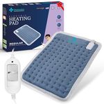 HEATRONICS® Heating Pad for Back Pain & Period Cramps (10 Colours) | Regular Size | Analog | Electric Heating Pad for Back, Neck, Leg & Shoulder Pain Relief (Steel Blue)