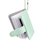 HIYQIN 28 Pockets Mini Photo Album for Fuji Instax Mini Instant Film (54 x 86 mm),Instax Mini 12 70 7s 8 8+ 9 11 25 50s 90 Photo Album Portable with Keyring - Green