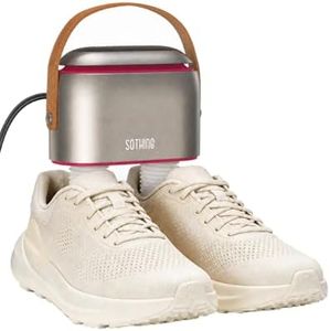 SOTHING Boot Dryer, Portable Shoe Dryer for Sneakers, Ozone Deodorizer, Retractable Hoses, 95W Rapid Drying, 3 Heat Levels, LED Touch Panel, 1–9H Timer, for Work Boots, Soccer Cleats, Gloves, Rose Red