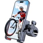 Uniwit Bike Phone Mount Holder-[1s Lock][Camera Friendly] Motorcycle Phone Holder Handlebar Clamp for Stroller Scooter Bicycle, 360°Rotate Phone Mount for iPhone & Other 4.5-7 Inches Smartphone.