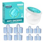 Anti Snoring Device, 8Pcs Reusable Nose Vents Nasal Dilators for Breathing, Soft Silicone Snoring Solution for Improving Nighttime Sleeping & Nasal Breathing