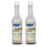 Newtrition Plus Redefining Nutrition Sugar Free Lemon Ginger Mixer Syrup - Pack of 2 (500 ml Each) - Zero Calorie, Diabetic Friendly, Keto Friendly