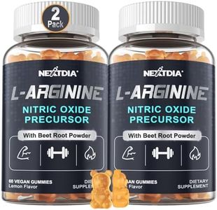 Sugar Free L Arginine Nitric Oxide Gummies 1300mg for Men & Women with L Citrulline, Beet Root, B3 | L Arginine L Citrulline Supplements for Performance, Muscle Growth & Recovery | Vegan, 120 Counts