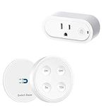 didikit Garbage Disposal Wireless Switch Kit, Sink Top Waste Disposal On/Off Switch Remote with 5s/10s Timer, Air Switch Replacement for Waste Food Disposer Up to 1HP, 16A/1800W, White