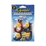 Gamakatsu Catfish Assortment Hook-Pack of 20 (Black, 8/0, 6/0, 4/0, and 1/0)