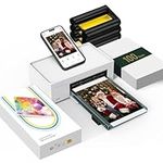 Liene 4x6'' Photo Printer, Phone Printer 100 Sheets, Full-Color Photo, Portable Instant Photo Printer for iPhone Android, Thermal Dye Sublimation, Wi-Fi Picture Printer 100 Papers & 3 Cartridges