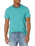 Lacoste Mens Stripe Collar Stretch Piqu頔-Shirt, Ocelle, 4X-Large