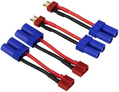 Wmzjnljy 4pcs Deans T-Plug to EC5 Male Female with 14awg 2inch WireRC Connector Adapter(W70-4)