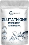 Glutathione Supplement, Pure Glutathione Reduced Powder with Inositol, 5 Ounce (9 Months Supply), 2 in 1 Formula, Powerful Ingredients for Antioxidants, Supports Liver Function, Vegan