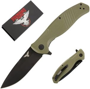 FOUNDING FORGERS D2 Pocket Knife For Men | Tactical EDC Knife With Case 3.75" Folding Pocket Knife D2 Knife Steel Flipper Knife Mens Work Pocket Knife Pocket Knives & Folding Knives EDC Knives For Men