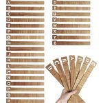 QINGLANG 26PCS Alphabetical Vinyl Record Dividers A-Z Wooden Record Separator for Horizontal Vertical Vinyl Record Storage Alphabetize Organizer for Album CD DVD Media Book Shelf Storage