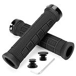 Mountain Bike Grips - Bike Handle Grips with Single Lock On | Bicycle Bike Handlebar Locking Grips for MTB, E-Bike,Hybird Bike with Soft Non-Slip Pattern