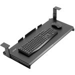 VIVO Large Height Adjustable Under Desk Keyboard Tray, 69cm x 28cm Slide-Out Platform Computer Drawer for Typing, Black, MOUNT-KB27HB