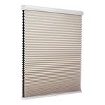 Changshade Blackout Cellular Shades Blackout Blinds for Bedroom Sliding Glass Doors, Shade Size 27" Wide x 72" High, Horizontal Blinds for Windows Bathroom Shades Sun Blocking, Beige, JZCEL27BG72C