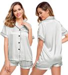 LecGee Pajamas Set Short Sleeve Sleepwear Womens Button Down Nightwear Soft Pj Lounge