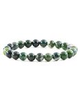 Ouubuuy Moss Agate Crystal Beads Bracelet 8mm Natural Gemstone Beaded Bracelets Healing Crystal Bracelet for Women Mothers Day Gifts