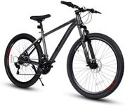 SmiloSprk 27.5" Mountain Bike for Men & Adults, 85% Pre-Assembled, Grey