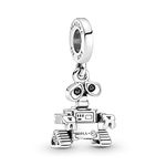 Pandora Disney Pixar Wall-E sterling silver dangle with glitter, red and black enamel