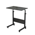 sogesfurniture Mobile Side Table 23.6 Inches Portable Laptop Computer Stand Desk for Bed Sofa,Black BHCA-05#1-60BK