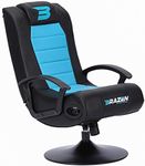 BraZen Fusion 2.1 Bluetooth Surround Sound Pedestal Rocker Ergonomic Video Gaming Chairs for Kids, Children, Teenagers with Speaker Faux Leather Subwoofer - Blue