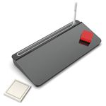 Audio-Visual Direct - Glass Desktop Computer Keyboard Whiteboard Notepad Set, Black