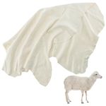 MAQIHAN Chamois Cloth for Car - Sheepskin Cleaning Cloth Car Drying Towel Real Sheepskin Leather Large Chamois Car Drying Rag(5.8 sq ft)