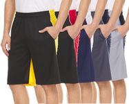 DARESAY 5 Pack Mens Shorts – Men's Activewear Performance Athletic Shorts with Pockets for Basketball Gym Sports Training – Up to 3XL