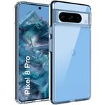 TheGiftKart Ultra-Hybrid Crystal Clear Back Case Cover for Google Pixel 8 Pro | Shockproof Design | Camera Protection Bump | Hard Clear Back | Bumper Case Cover for Google Pixel 8 Pro (Transparent)