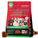 Cranberry for Dogs UTI Treatment - Dog Bladder & Kidney Health Supplement, with D-Mannose, Support Maintain Normal Urinary Tract, Peking Duck Flavor, 60 Chews