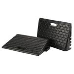 Rubber Ramps Heavy Duty, 2 Pcs Rubber Kerb Ramps for Caravan Car Mobility Also as the Disabled Wheelchair Accessory, Black