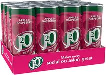 J2O Fruit Juice, Apple and Raspberry, 250ml Cans (Pack of 12)