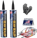[Black] Seam Sealer Automotive-Professional Grade High Strength Waterproof Adhesive for Auto Body Repair, Rust & Leak Prevention-Quick Paintable Sealant for Metal, Plastic -10.5Oz (2Pack)