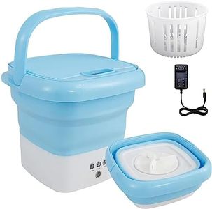ALPHA-STORE-Washing-Machine-Portable-Mini-Foldable-Washer-and-Spin-Dryer-Small-Foldable-Bucket-Washer-for-Camping-RV-Travel-Small-Spaces-Lightweight-and-Easy-to-Carry (PW1)