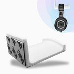 Exquis Arc Headphone Holder Gaming Headset Hanger Wall/Desk Vertical Mount Head Phone Hook Headphone Stand (White: Pack of 1)