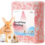 BUCATSTATE Guinea Pig Bedding 50L, 99% Dust-Free Hamster Bedding Odor Control, Cozy Paper Small Animal Bedding for Rabbit Rat Syrian Dwarf Hamsters Gerbils (Pink)