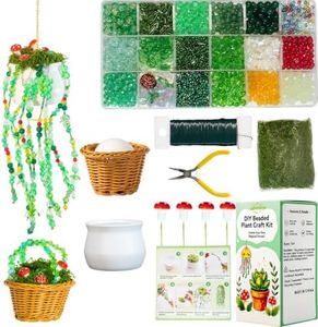 LGYAYARUN Green Glass Beaded Plant Kit, 2880Pcs Forever Hanging Green Beads