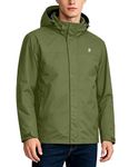 Little Donkey Andy Men's Waterproof Rain Jacket Outdoor Lightweight Rain Shell Coat for Hiking,Golf,Travel, A7.olive, XX-Large