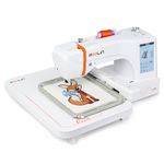 POOLIN EOC06 Embroidery Machine 7.9x11 Inch Large Area for Clothing, Computerized 7 Inch Touchscreen Achieve Letter Embroidery and Combination Embroidery, Includes Thread, Stabilizer, Bobbins