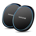 NANAMI Fast Wireless Charger [2 PACK], 15W Max Wireless Charging Pad for iPhone 16 15 Pro Max 14 13 12 11 XS Max XR 8,Fast Charge for Samsung Galaxy S24 Ultra S23 S22 S21 S20 S10,AirPods Pro/3,Pixel 6