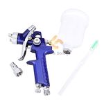 Madlife Garage 0.8mm Stainless Nozzle Mini Gem Blue 0.8mm 125ml Capacity High Volume Low Pressure Air Spray Paint Gun for Car Furniture Painting