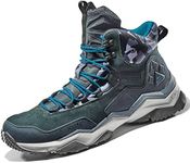 Rax Men's Wild Wolf Mid Venture Waterproof Lightweight Hiking Boots,Carbon Black,10.5 D(M) US