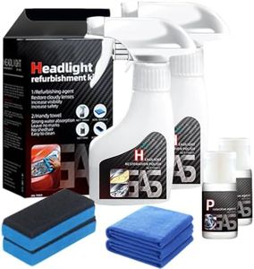 Automotive Headlamp Restoration Fluid Oxidized, 2025 Upgrade Headlight Restoration Kit, Multifunctional Headlight Cleaner for Cloudy Headlights, Headlight Repair Kit for All Vehicle Types