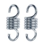 HOMPER 2 Pieces Hammock Spring, Hardened Galvanized Steel Extension Spring for Hanging Hammock Chairs and Porch Swings