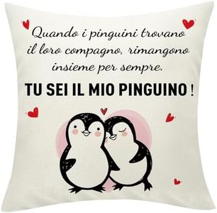 Sunia Federe Cuscini Divano 45x45,Federe Cuscini per Divano con Tasche,Regalo Donna,Idee Regali di Coppia per Anniversario,Regalo di Compleanno Per Fidanzata Moglie Marito,Regalo San Valentino Per Lei