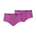 Puma Women's Mini Short Underwear, Pink, 6 (Pack of 2)