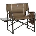 TIMBER RIDGE XXL Upgraded Oversized Directors Chairs with Foldable Side Table, Detachable Side Pocket, Heavy Duty Folding Camping Chair up to 600 Lbs Weight Capacity (Brown) Ideal Gift