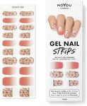 MOYOU LONDON Semi Cured Gel Nail Strips - 20 Pcs. Nail Wraps for Salon-Quality Manicure - Works with Any UV Nail Lamp - Easy to Apply, Trim, & Remove Gel Nail Stickers